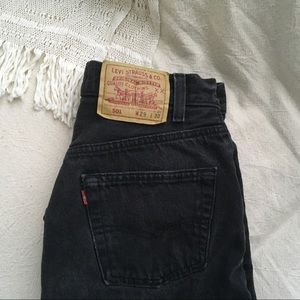 Levis 501 Button Fly 29 x 30 Black